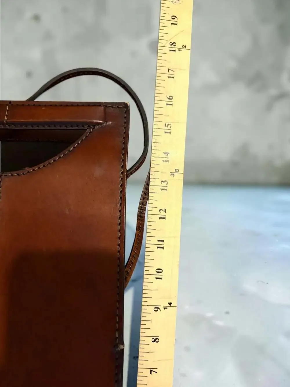 Vintage Handcrafted Brown Leather Double Wine Bottle Tote Bag Carrier Case